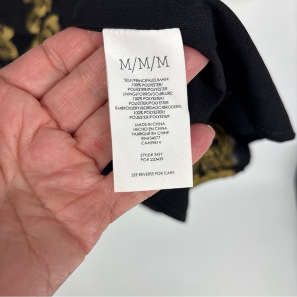 CAbi Black and Gold Long Sleeve Dress - Picture 3 of 6